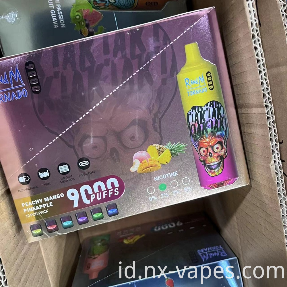 R and M Tornado 9000 Puffs Disposable Vape